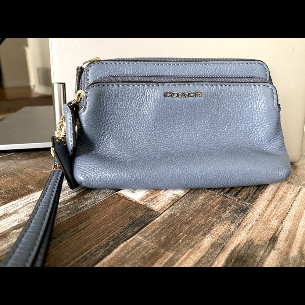 Coach Blue Wristlet